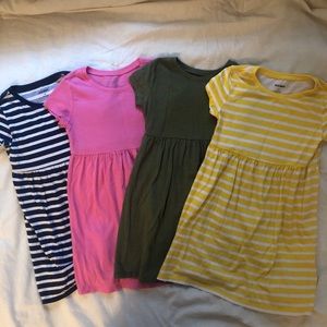 Four size 4t toddler girls old navy dresses